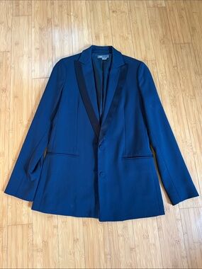 Vince Midnight Blue Tuxedo Blazer with Satin Lapel